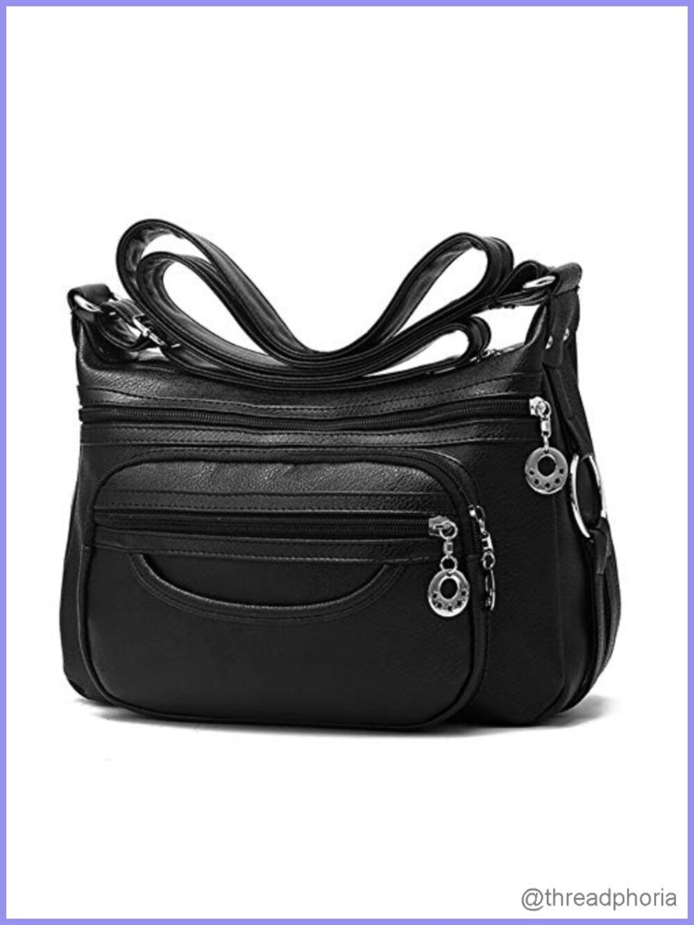 Women's Vegan Leather Crossbody Bag Lightweight Shoulder Purse MINTEGRA Satchel